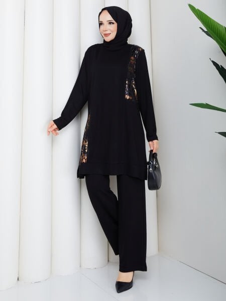 Leopar Pantolonlu Takım