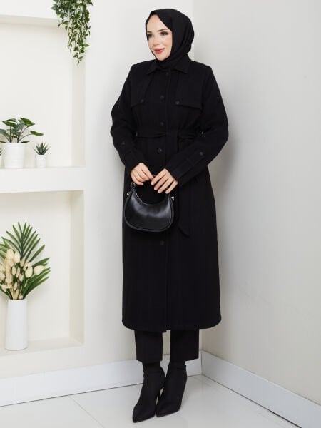 Kaşe Kaban Yarım Boy